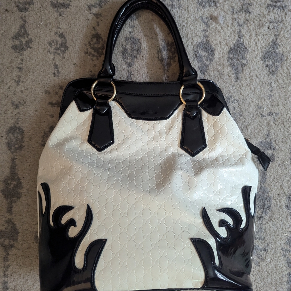 Chic Black and White Women's Backpack